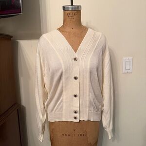 Vintage Hanasport California Cream Knit Cardigan